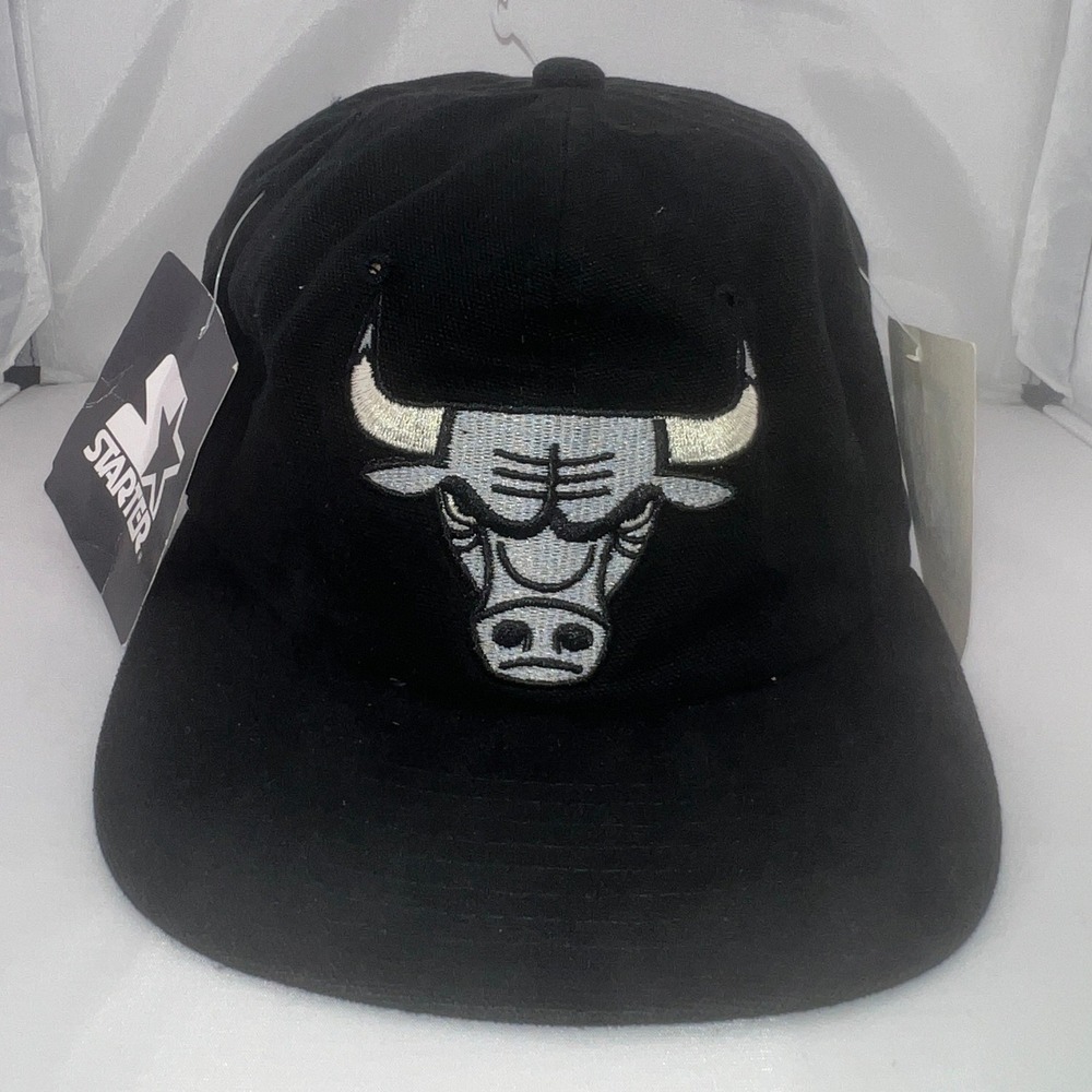 Starter Chicago Bulls Hat Men's Black Vintage NBA Snapback The Right Hat New